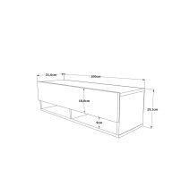 Mueble TV Moderno con 1 Puerta y Estantes en Melamina Color Madera - 100x31.5x29.6cm