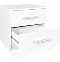 Cabecero y 2 mesitas Color Blanco Estilo Nórdico - Cabecero Camas 150