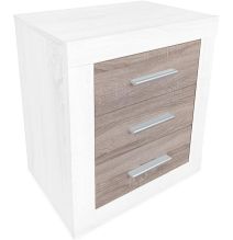 Pack Cabecero de 160 x 120 cm + 2 Mesitas de Noche, Colores Andersen y Pino Gris (para Cama de 135-140 o 160) – Meyvaser