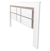 Cabezal para Cama de Matrimonio con patas, Color Pino y Gris, Medidas: 160 cm (Ancho) x 119,3 cm (Alto) x 3,8 cm (Fondo)