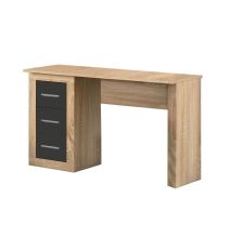 Escritorio Moderno de 3 Cajones - Acabado Cambria y Grafito de Alta Calidad - 120 cm de Ancho, 50 cm de Fondo, 72 cm de Alto