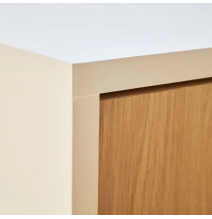 Meyvaser Aparador, Buffet, Salón Comedor 3 Puertas, Armario Auxiliar Color Blanco y Roble, Medidas: 138 cm x 70 x 39,5