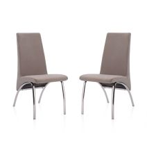 Pack 2 Sillas de Comedor, Sillas para Salón, Acabado en Tejido Marengo, Medidas: 44 cm (Ancho) x 61 cm (Largo) x 95 cm (Alto)