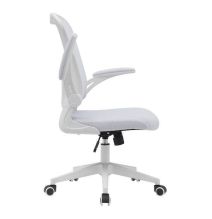 Silla de Oficina Ergonómica con Respaldo en Tejido 3D Blanco, Ajustable en Altura - Medidas 63x58x99,5-190,5 cm
