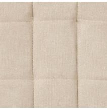 6 Sillas Tapizadas en Tela Beige con Asiento y Respaldo Acolchados, Patas Cromadas - Medidas 45x46x100 cm