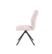 Pack de 2 Sillas Tapizadas en Tela Rosa, Patas Negras, Asiento y Respaldo Ergonómicos y Acolchados Medidas 63x48x93 cm