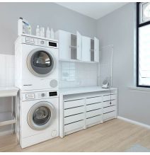 Mesa De Despacho Acabado Blanco 75 Cm(alto)160 Cm(ancho)68 Cm(fondo) , Color - Blanco