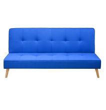 Sofá Cama Clic Clac 3 Plazas Tipo Libro, Color Azul oscuro, Diseño Moderno, 188x88x88 cm