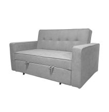 Sofá Cama 2 Plazas con Reposabrazos, Diseño Moderno y Elegante, Color Gris, 167x90x96,5 cm