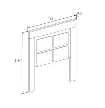Pack Cabecero de 110 x 120 cm + 2 Mesitas de Noche de 3 Cajones | Dormitorio Completo Infantil | Color Mauvella Rayas