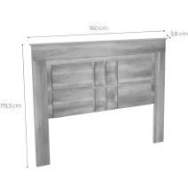 Cabecero Nórdico de 160 (Ancho) x 120 (Alto) x 3,8 (Fondo) Cm | Práctico y Elegante | Color Cañón (para Cama de 135-140 o 160)