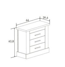Pack de Dormitorio con Cabecero de 160 x 120 cm + 2 Mesitas de Noche + Cómoda | Color Cambria y Blanco